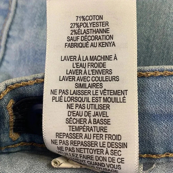 Levi's Stretchy Skinny Legging Blue Jeans Girl Size 16R Pull On - Picture 14 of 14